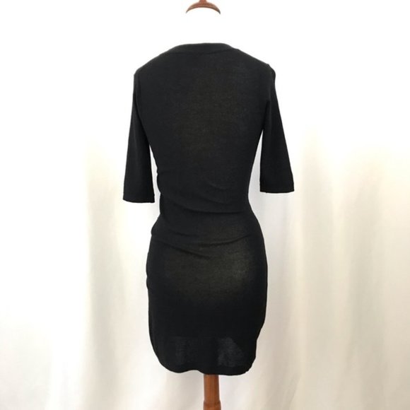 Tracy Reese Button Front Little Black Dress - Picture 2 of 4